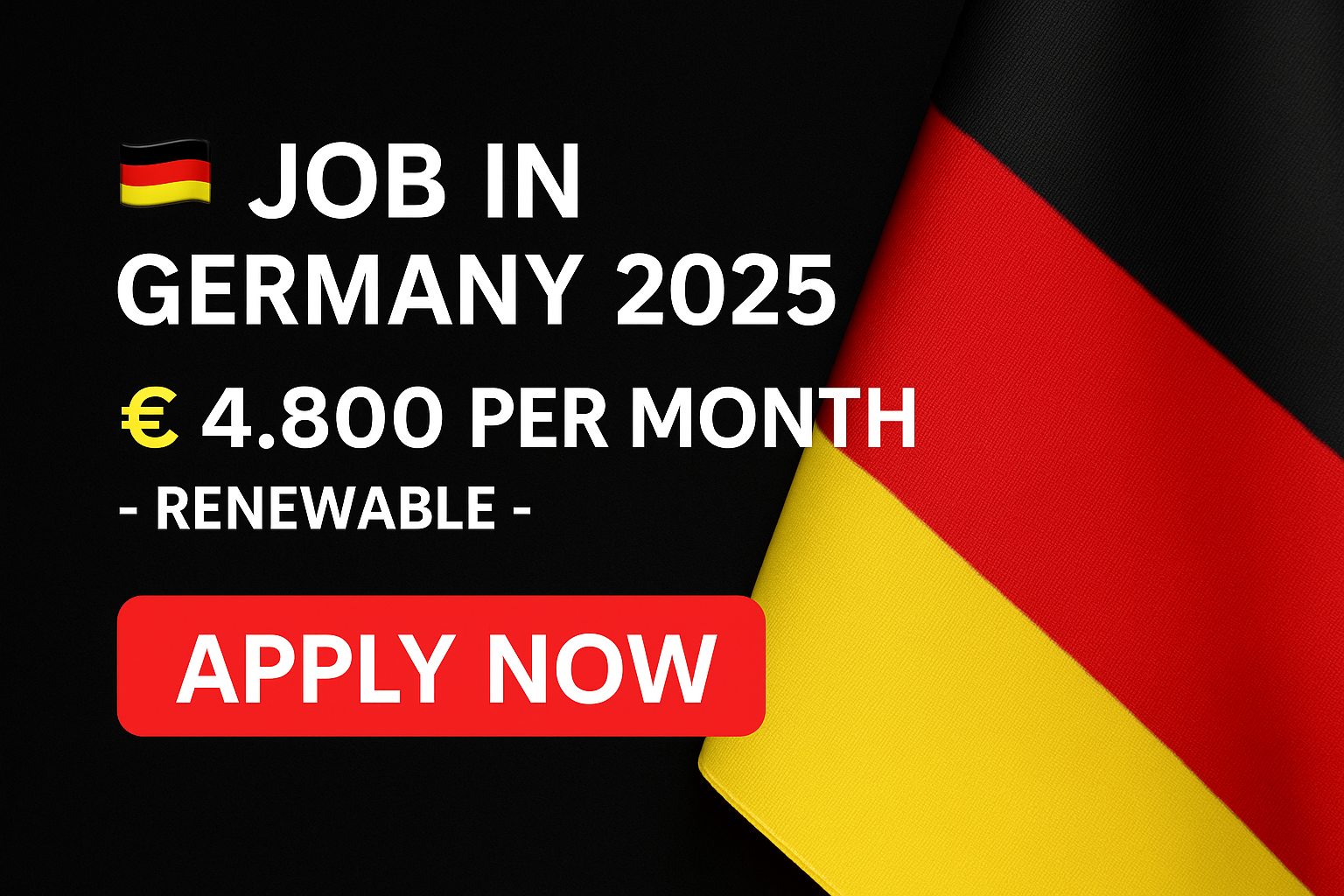 فرصة عمل في ألمانيا مدة عامين وبراتب شهري 4800 يورو